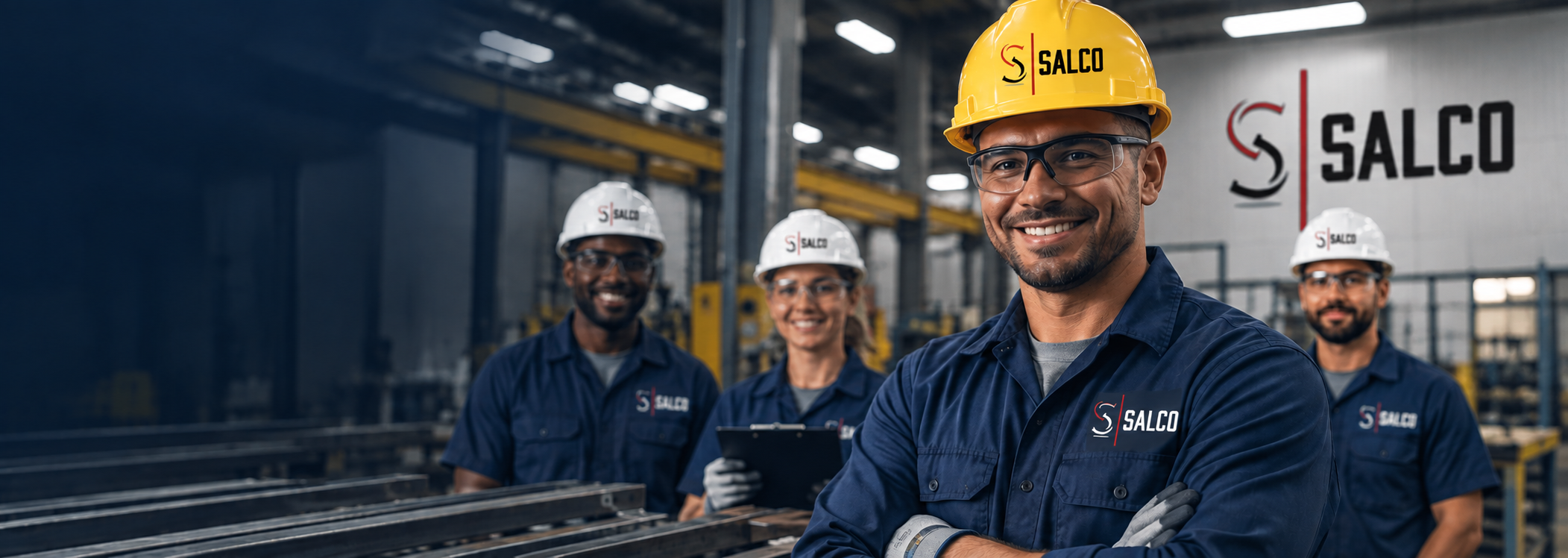 SALCO team working in a manufacturing environment
