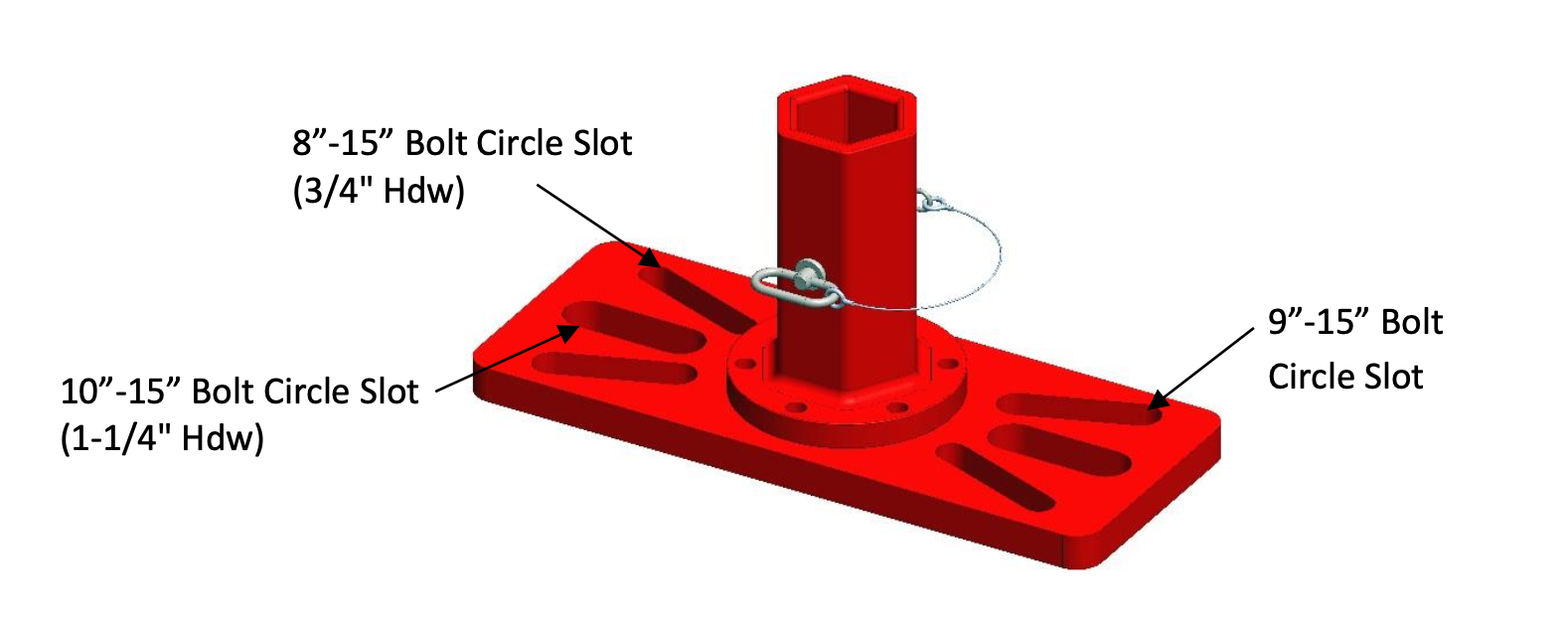 LF-H200 Install Plate w/ 2-inch Kelly Bar