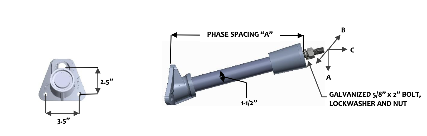 FLHJB-1-12-FO 15° Jumper Fiber Optic Bracket