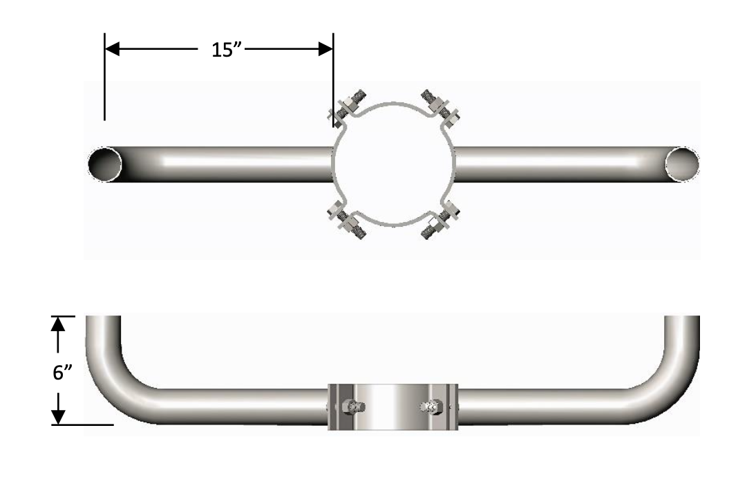 CO-2-10 Double Arm Wrap Around Bracket